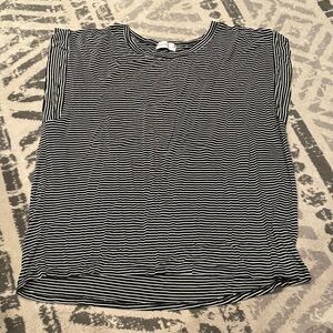 Striped Black and White Women's Top